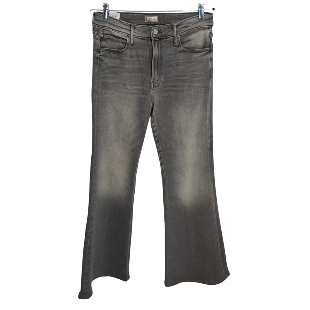 Mother The Doozy Sneak Fray Jeans Catch Me Outside Grey Size 29 Women Flare